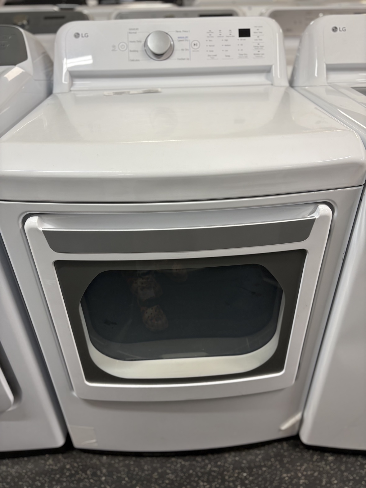 LG ThinQ dryer, front view