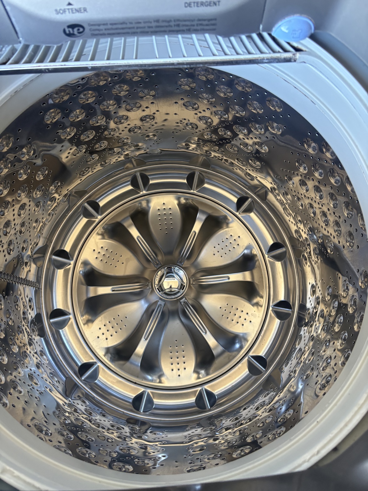 Original photo inside the LG Smart Drum washer tub