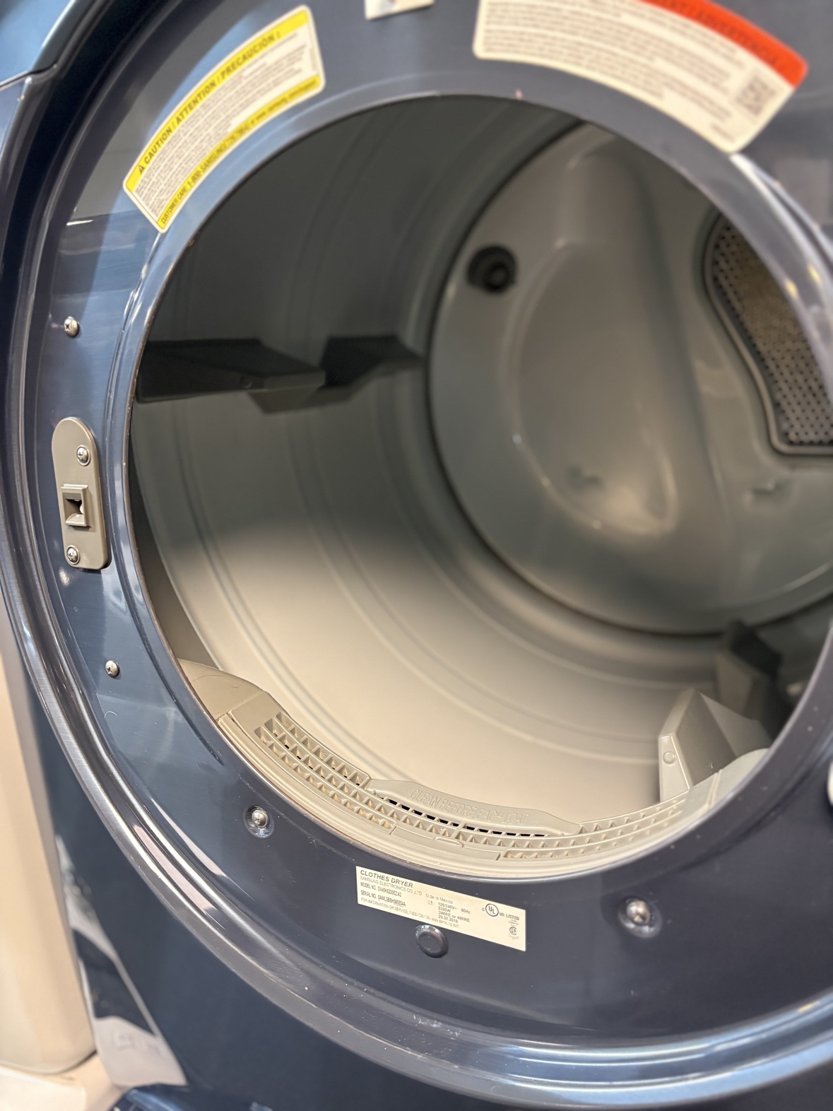 Inside the matching Samsung dryer drum